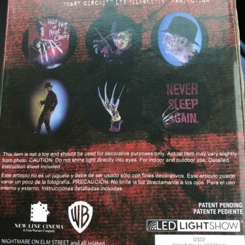Nightmare On Elm Street Freddy Krueger Short Circuit LED Projector Halloween